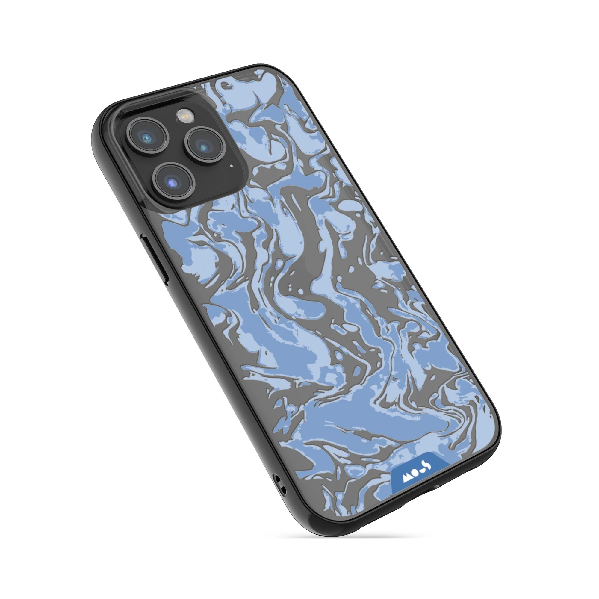 Sky Blue Protective Phone Case - Marbled - Image 12
