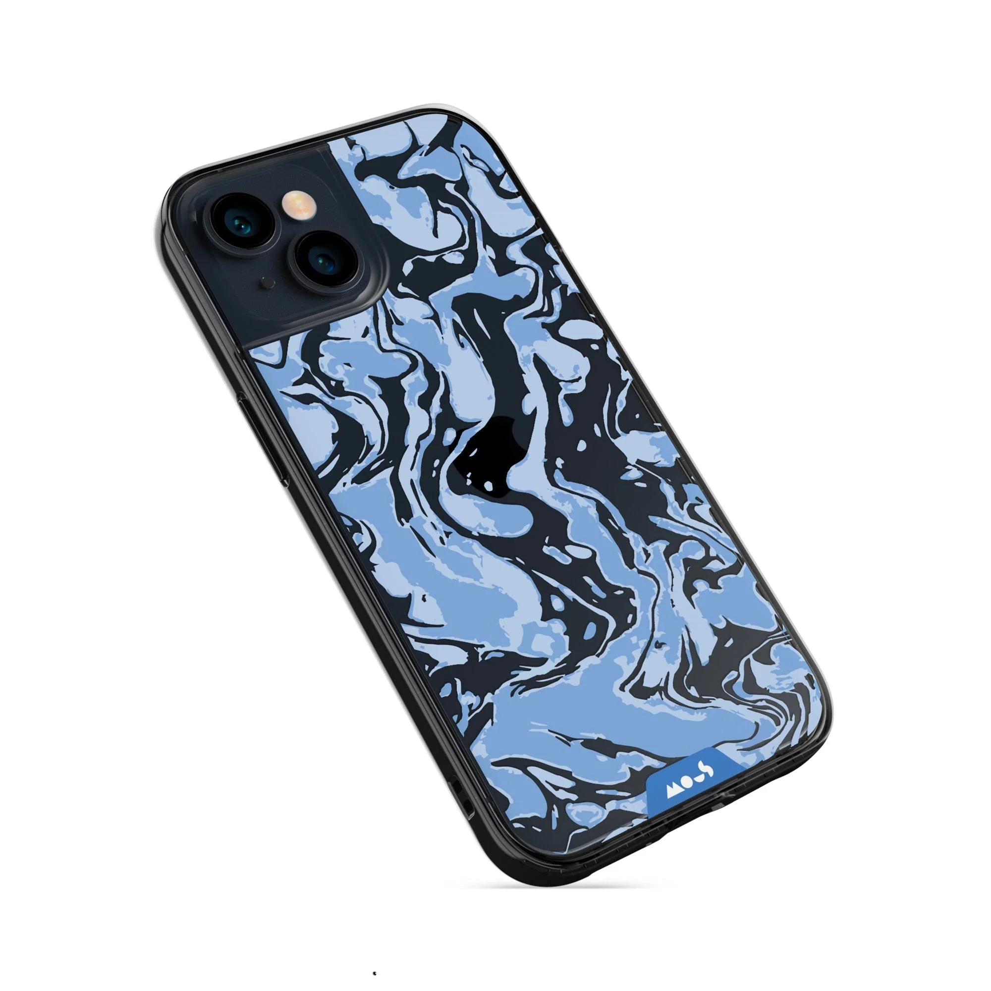 Sky Blue Protective Phone Case - Marbled - Image 19