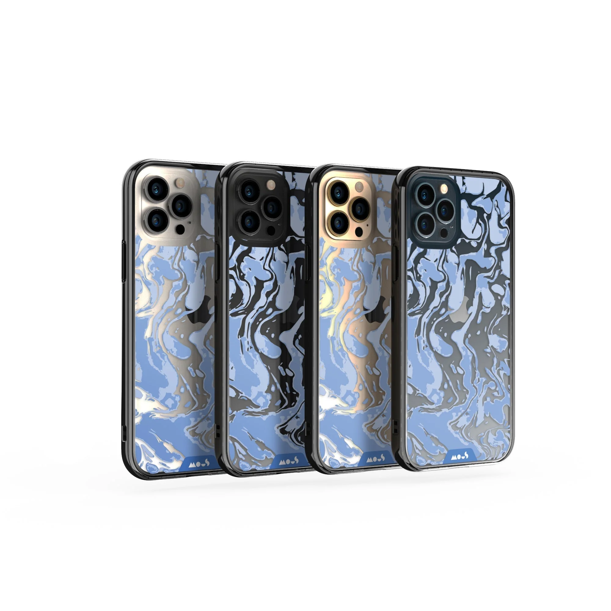 Sky Blue Protective Phone Case - Marbled - Image 33