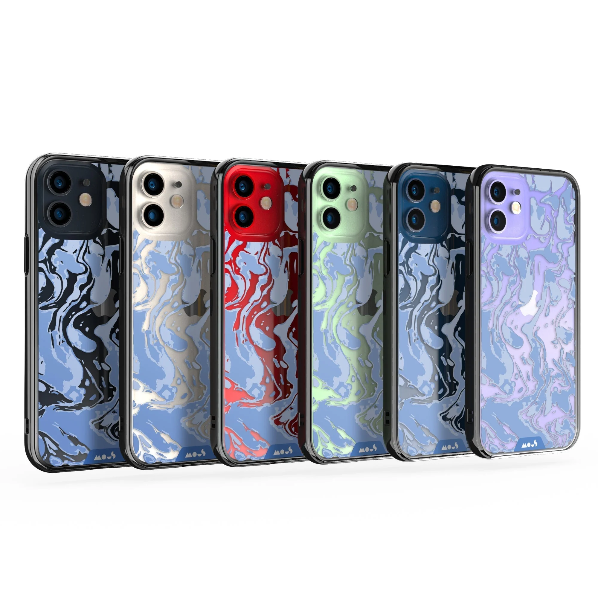Sky Blue Protective Phone Case - Marbled - Image 34