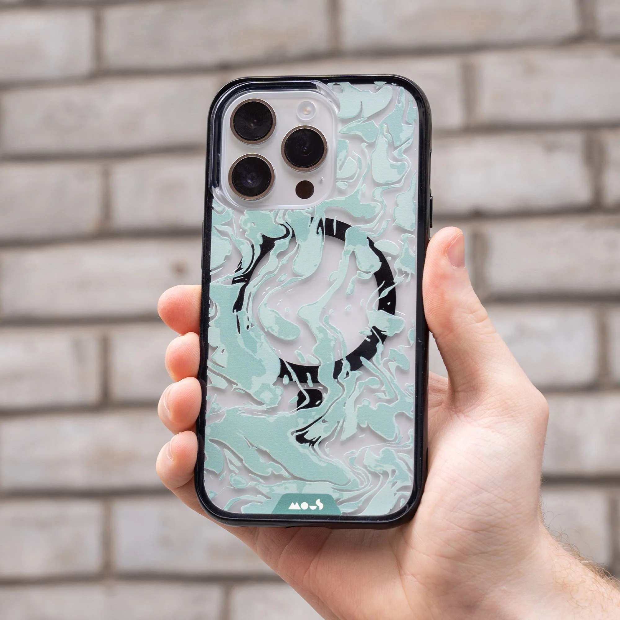 Sage Green Protective Phone Case - Marbled MagSafe - Image 9