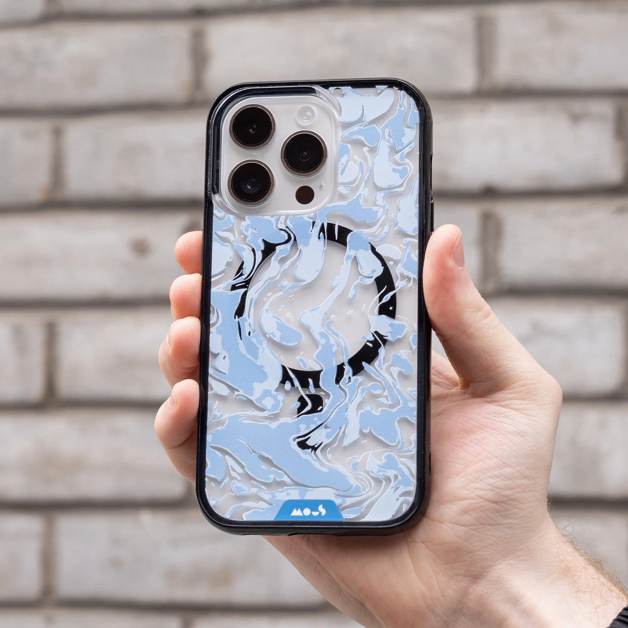 Sky Blue Protective Phone Case - Marbled MagSafe - Image 13